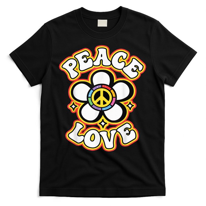 PEACE SIGN LOVE Shirt 60s 70s Tie Dye Hippie Costume T-Shirt