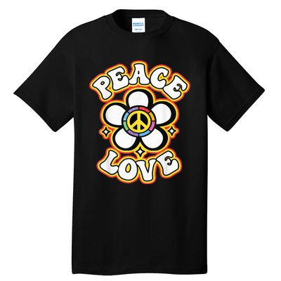 PEACE SIGN LOVE Shirt 60s 70s Tie Dye Hippie Costume Tall T-Shirt