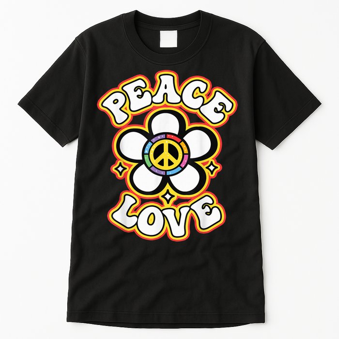 PEACE SIGN LOVE Shirt 60s 70s Tie Dye Hippie Costume Tall T-Shirt