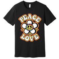 PEACE SIGN LOVE Shirt 60s 70s Tie Dye Hippie Costume Premium T-Shirt