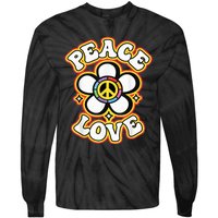 PEACE SIGN LOVE Shirt 60s 70s Tie Dye Hippie Costume Tie-Dye Long Sleeve Shirt