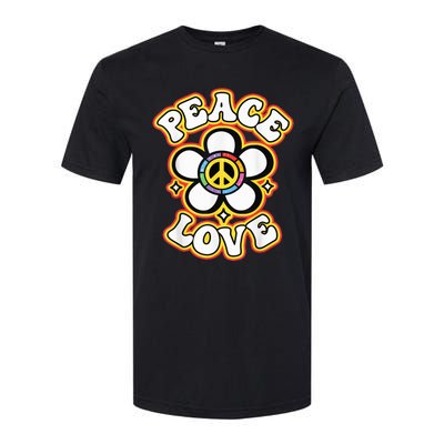 PEACE SIGN LOVE Shirt 60s 70s Tie Dye Hippie Costume Softstyle CVC T-Shirt