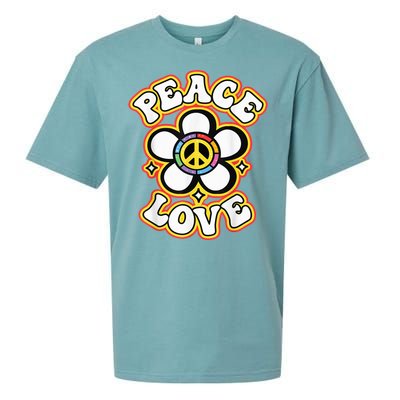 PEACE SIGN LOVE Shirt 60s 70s Tie Dye Hippie Costume Sueded Cloud Jersey T-Shirt