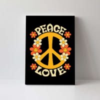 Peace Sign Love 60s 70s Costume 70 Theme Party Groovy Hippie Canvas