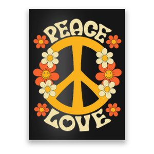 Peace Sign Love 60s 70s Costume 70 Theme Party Groovy Hippie Poster