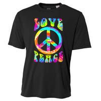 PEACE SIGN LOVE 60s 70s Tie Dye Hippie Costume Cooling Performance Crew T-Shirt