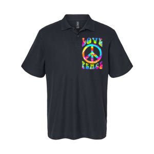 PEACE SIGN LOVE 60s 70s Tie Dye Hippie Costume Softstyle Adult Sport Polo