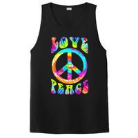 PEACE SIGN LOVE 60s 70s Tie Dye Hippie Costume PosiCharge Competitor Tank