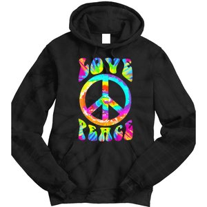 PEACE SIGN LOVE 60s 70s Tie Dye Hippie Costume Tie Dye Hoodie