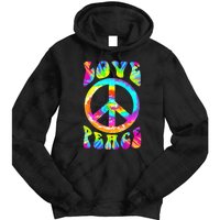 PEACE SIGN LOVE 60s 70s Tie Dye Hippie Costume Tie Dye Hoodie