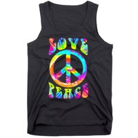 PEACE SIGN LOVE 60s 70s Tie Dye Hippie Costume Tank Top