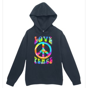 PEACE SIGN LOVE 60s 70s Tie Dye Hippie Costume Urban Pullover Hoodie