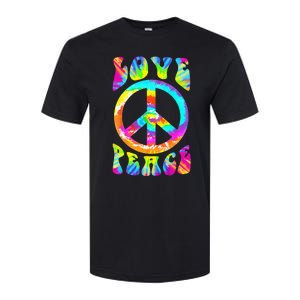 PEACE SIGN LOVE 60s 70s Tie Dye Hippie Costume Softstyle CVC T-Shirt