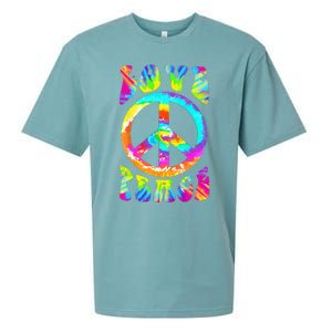 PEACE SIGN LOVE 60s 70s Tie Dye Hippie Costume Sueded Cloud Jersey T-Shirt