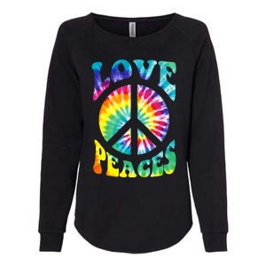 Peace Sign Love 60S 70S Tie Dye Hippie Costume Womens California Wash Sweatshirt