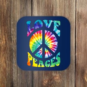 Peace Sign Love 60S 70S Tie Dye Hippie Costume Coaster