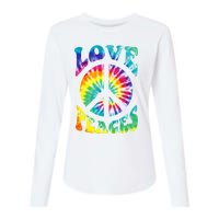 Peace Sign Love 60S 70S Tie Dye Hippie Costume Womens Cotton Relaxed Long Sleeve T-Shirt