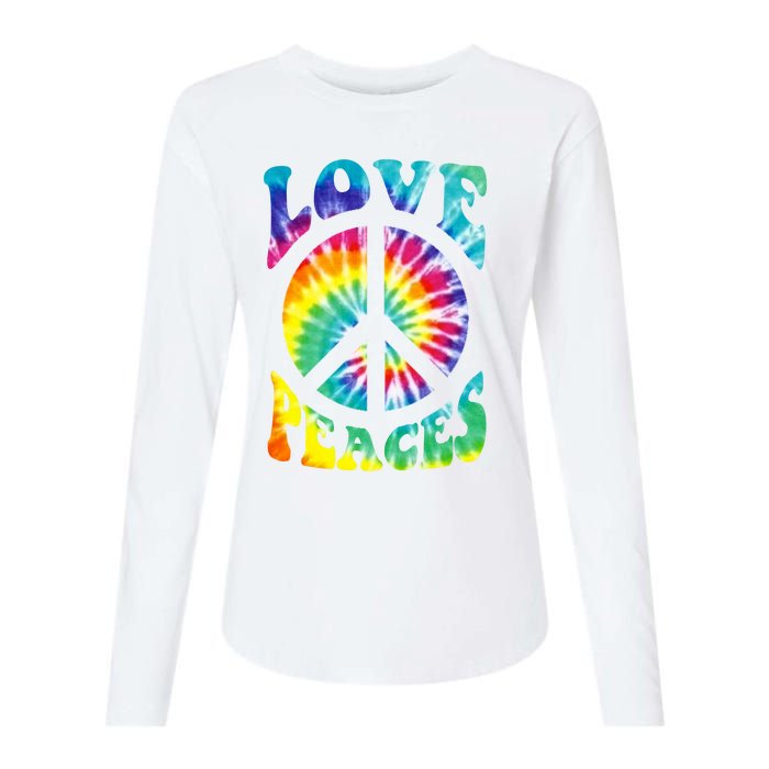 Peace Sign Love 60S 70S Tie Dye Hippie Costume Womens Cotton Relaxed Long Sleeve T-Shirt