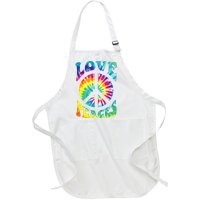 Peace Sign Love 60S 70S Tie Dye Hippie Costume Full-Length Apron With Pockets