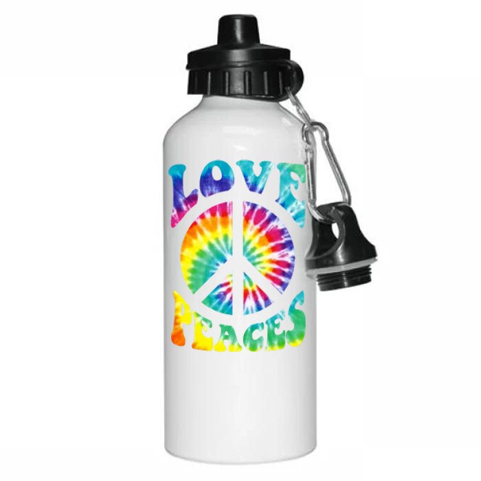 Peace Sign Love 60S 70S Tie Dye Hippie Costume Aluminum Water Bottle