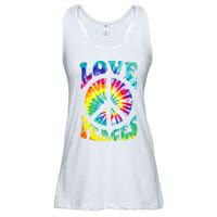 Peace Sign Love 60S 70S Tie Dye Hippie Costume Ladies Essential Flowy Tank