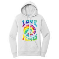 Peace Sign Love 60S 70S Tie Dye Hippie Costume Women's Pullover Hoodie