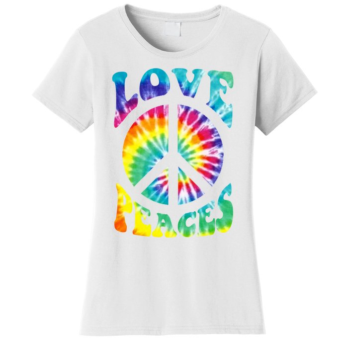 Peace Sign Love 60S 70S Tie Dye Hippie Costume Women's T-Shirt