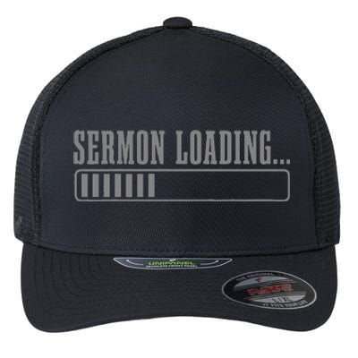 Pastor Sermon Loading Funny Preacher Bible Christian Flexfit Unipanel Trucker Cap