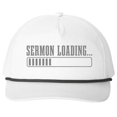 Pastor Sermon Loading Funny Preacher Bible Christian Snapback Five-Panel Rope Hat