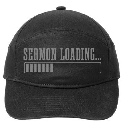 Pastor Sermon Loading Funny Preacher Bible Christian 7-Panel Snapback Hat