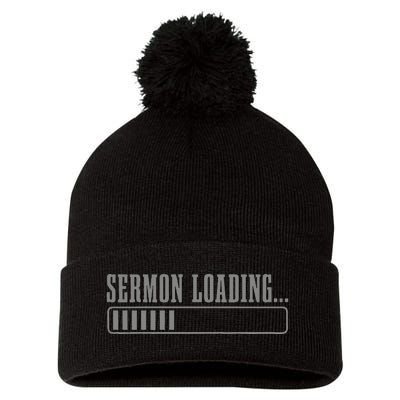 Pastor Sermon Loading Funny Preacher Bible Christian Pom Pom 12in Knit Beanie