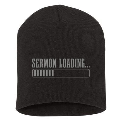 Pastor Sermon Loading Funny Preacher Bible Christian Short Acrylic Beanie