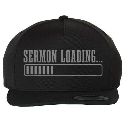 Pastor Sermon Loading Funny Preacher Bible Christian Wool Snapback Cap