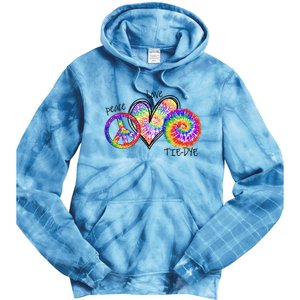 Peace Sign Love 60S 70S Tie Dye Hippie Costume Nonconformist Tie Dye Hoodie