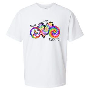 Peace Sign Love 60S 70S Tie Dye Hippie Costume Nonconformist Sueded Cloud Jersey T-Shirt