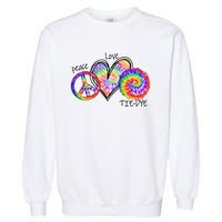 Peace Sign Love 60S 70S Tie Dye Hippie Costume Nonconformist Garment-Dyed Sweatshirt