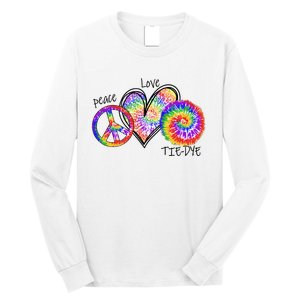 Peace Sign Love 60S 70S Tie Dye Hippie Costume Nonconformist Long Sleeve Shirt