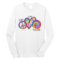 Peace Sign Love 60S 70S Tie Dye Hippie Costume Nonconformist Long Sleeve Shirt