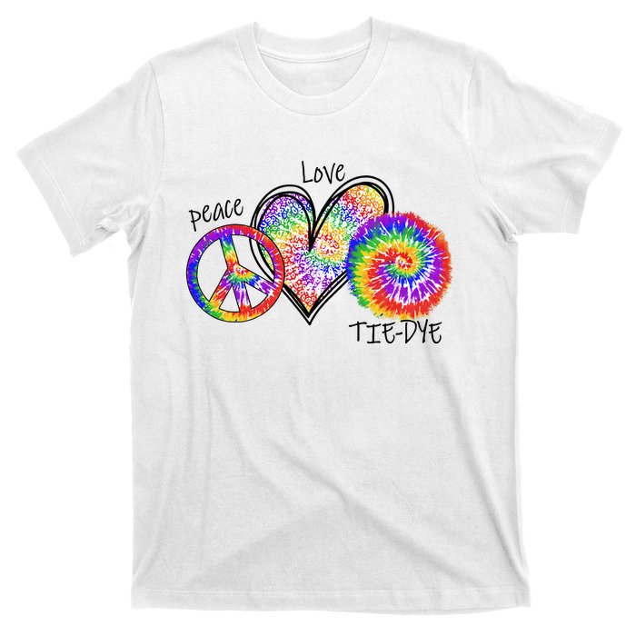 Peace Sign Love 60S 70S Tie Dye Hippie Costume Nonconformist T-Shirt