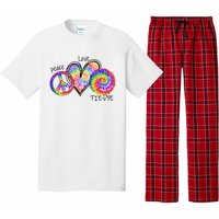 Peace Sign Love 60S 70S Tie Dye Hippie Costume Nonconformist Pajama Set