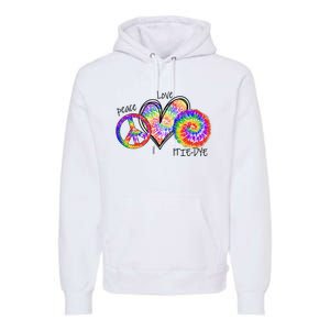 Peace Sign Love 60S 70S Tie Dye Hippie Costume Nonconformist Premium Hoodie