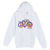 Peace Sign Love 60S 70S Tie Dye Hippie Costume Nonconformist Premium Pullover Hoodie