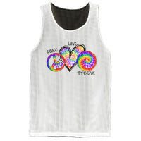 Peace Sign Love 60S 70S Tie Dye Hippie Costume Nonconformist Mesh Reversible Basketball Jersey Tank