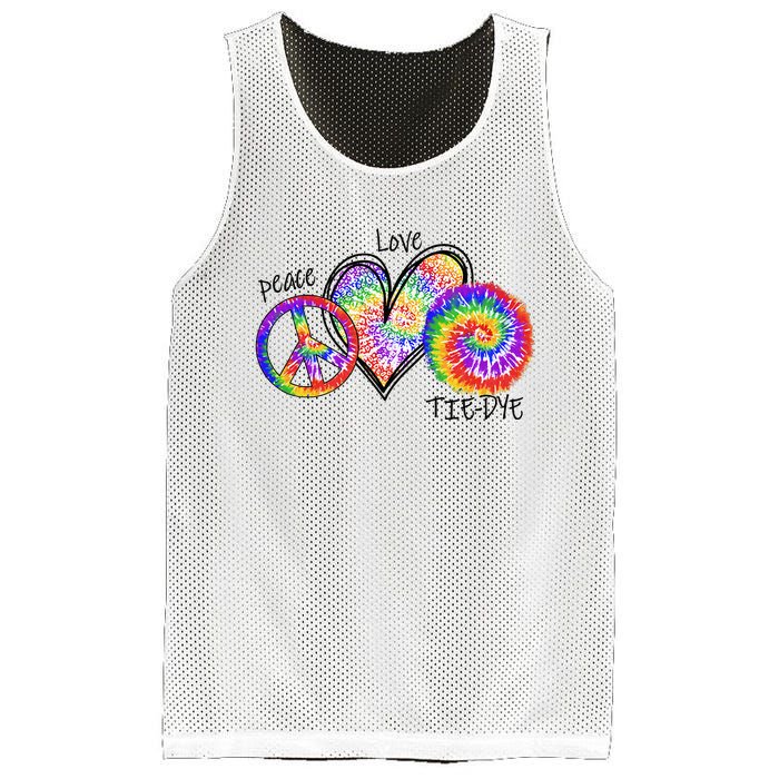 Peace Sign Love 60S 70S Tie Dye Hippie Costume Nonconformist Mesh Reversible Basketball Jersey Tank