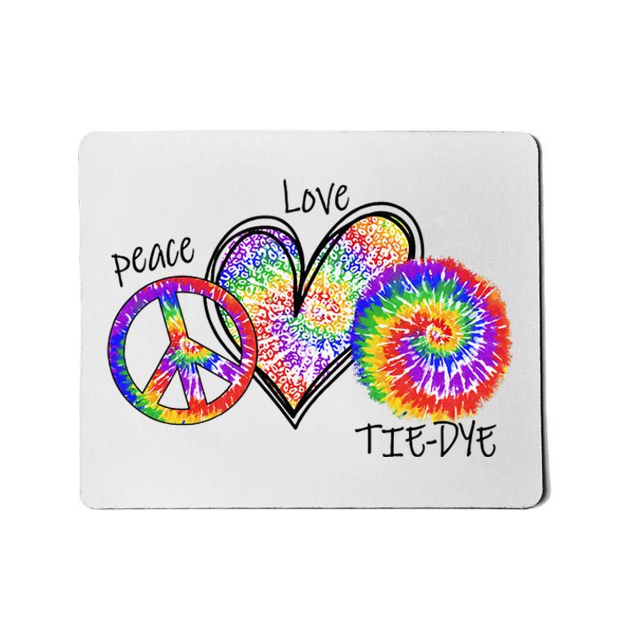 Peace Sign Love 60S 70S Tie Dye Hippie Costume Nonconformist Mousepad