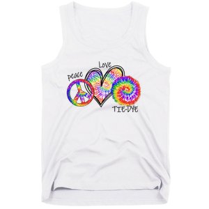 Peace Sign Love 60S 70S Tie Dye Hippie Costume Nonconformist Tank Top