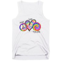 Peace Sign Love 60S 70S Tie Dye Hippie Costume Nonconformist Tank Top