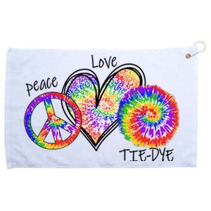 Peace Sign Love 60S 70S Tie Dye Hippie Costume Nonconformist Grommeted Golf Towel