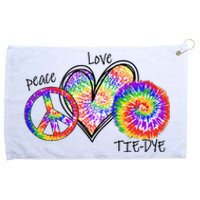 Peace Sign Love 60S 70S Tie Dye Hippie Costume Nonconformist Grommeted Golf Towel