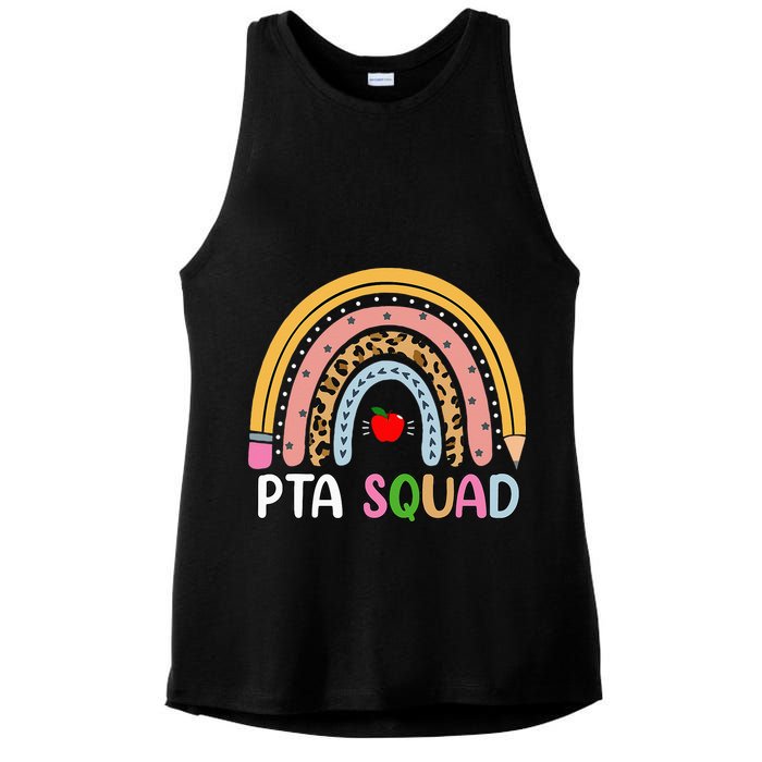 PTA Squad Leopard Rainbow Physical Therapist Assistant PTA Ladies PosiCharge Tri-Blend Wicking Tank